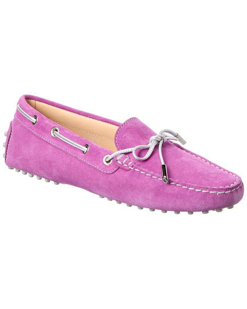 Tod's Suede Loafer In Purple