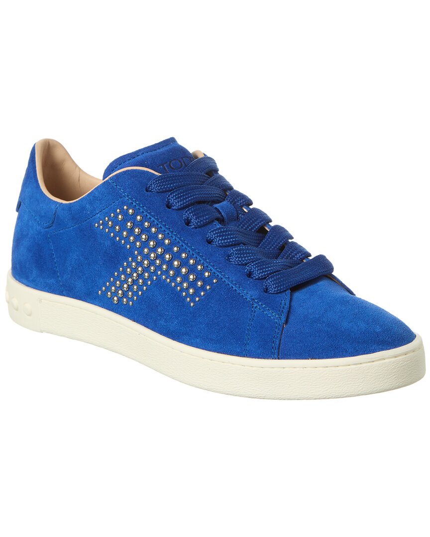Tod's Suede Sneaker In Blue