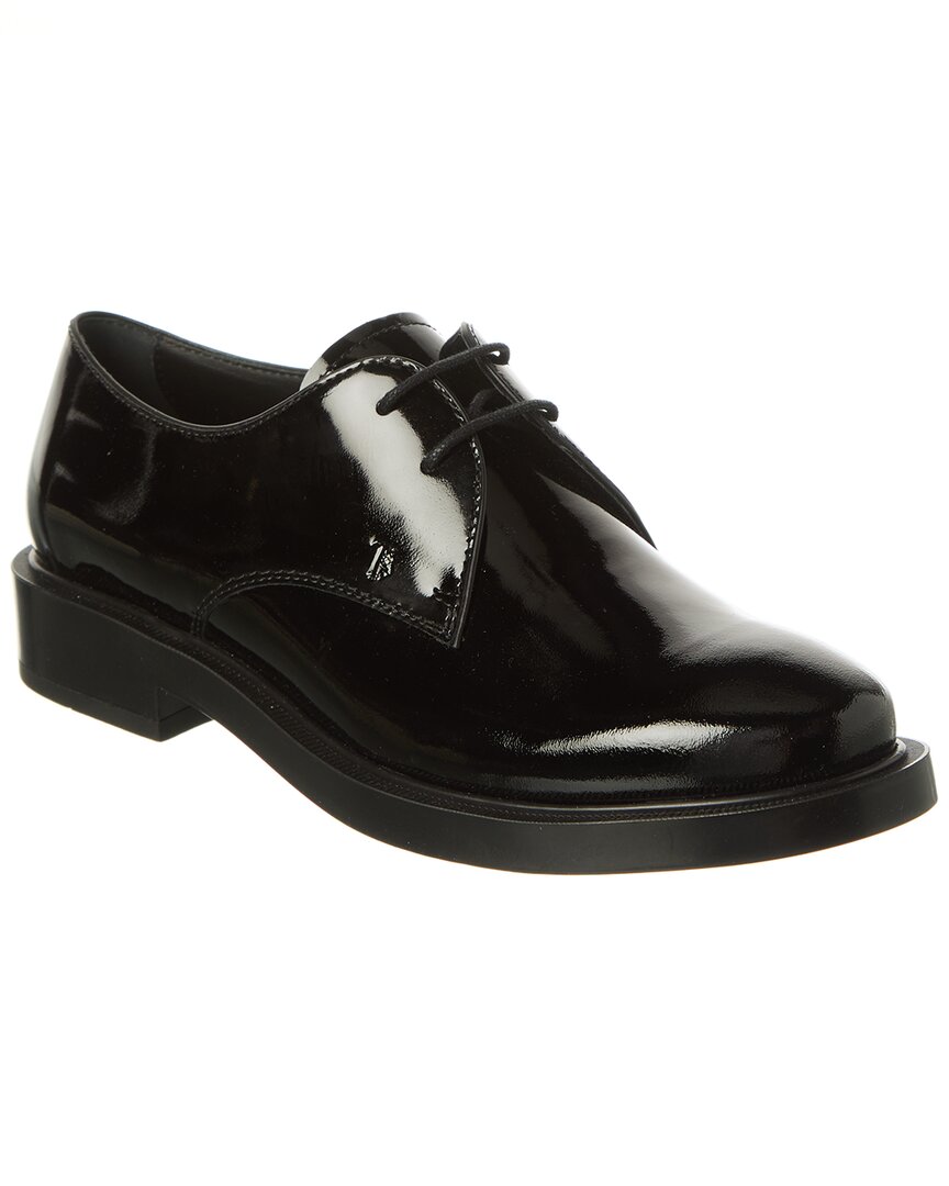 Tod's Logo Leather Loafer In Black