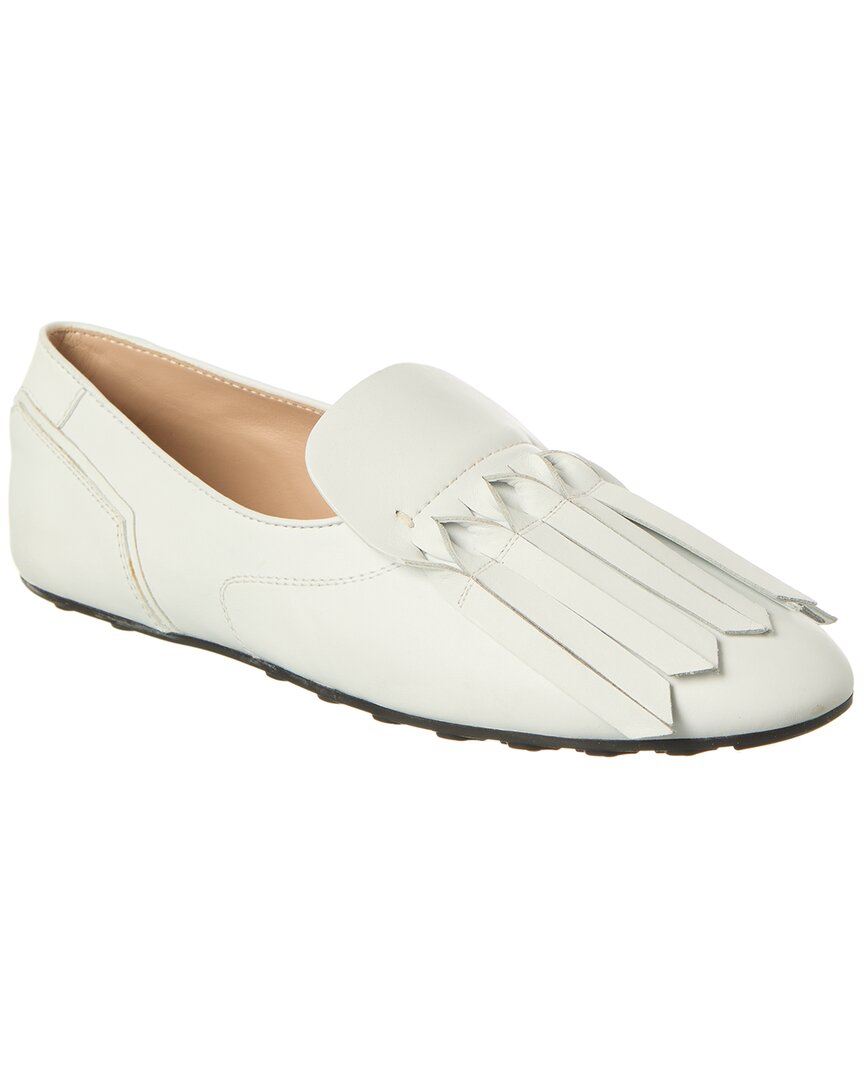 Tod's Leather Loafer In White
