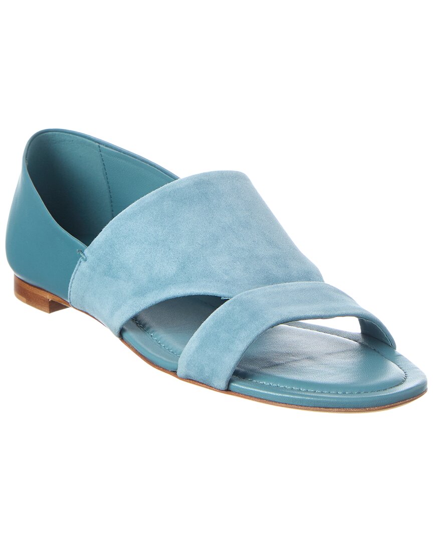 Tod's Leather & Suede Sandal In Blue