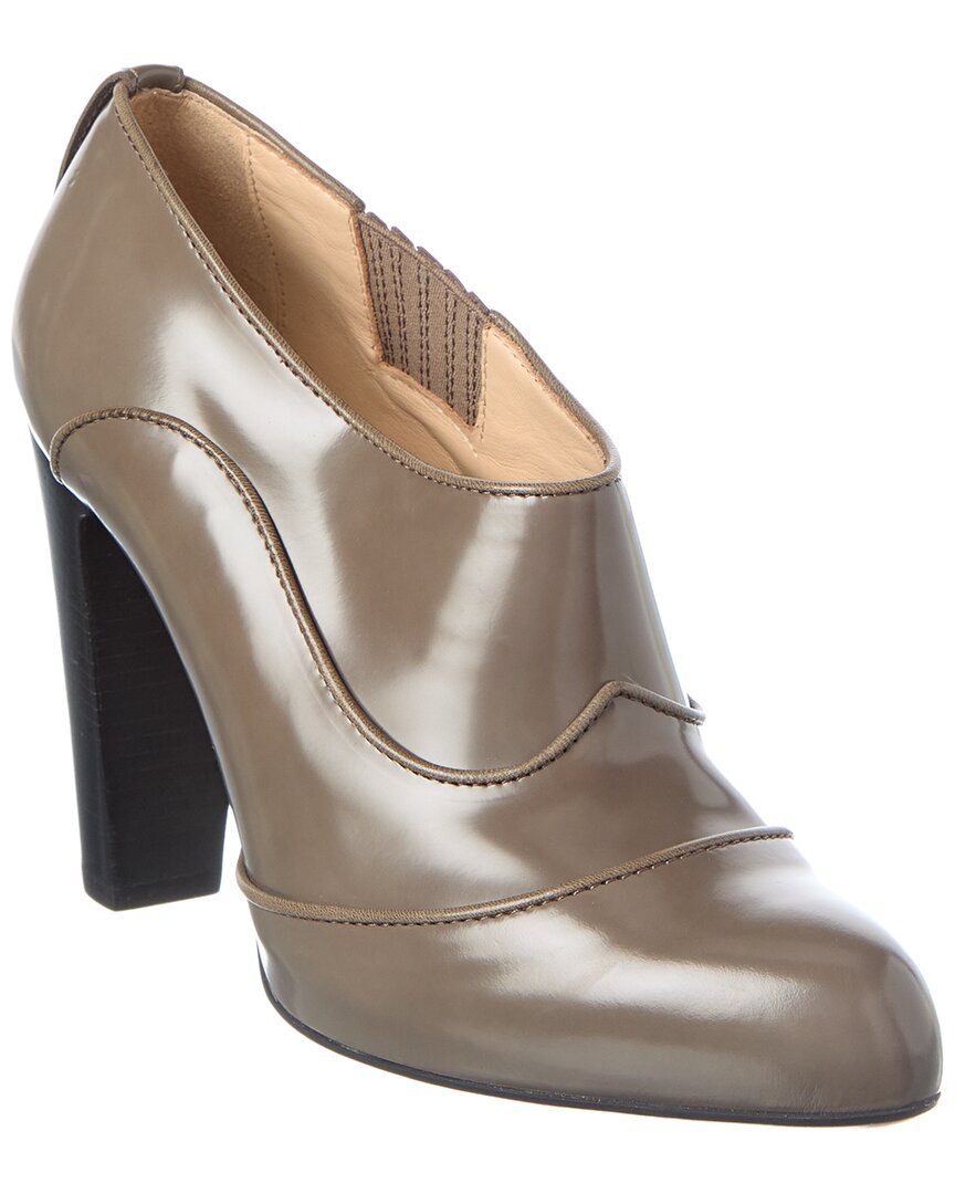 Tod's Leather Bootie In Gray
