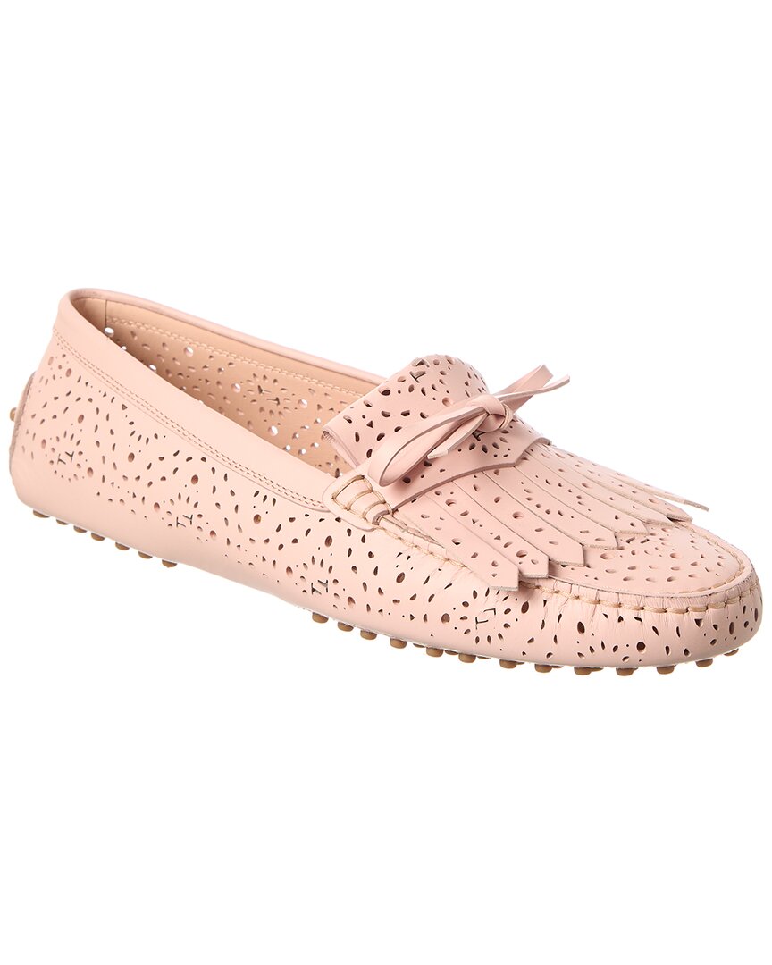 Tod's Leather Loafer In Pink
