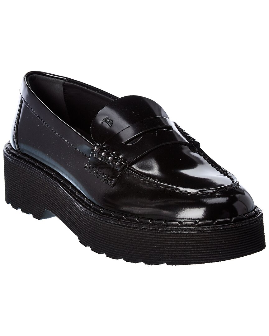 Tod's Tods Patent Loafer In Black