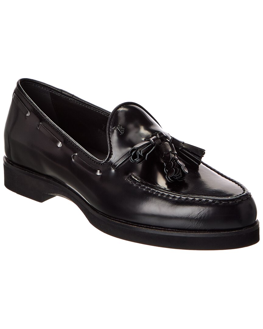Tod's Leather Loafer In Black