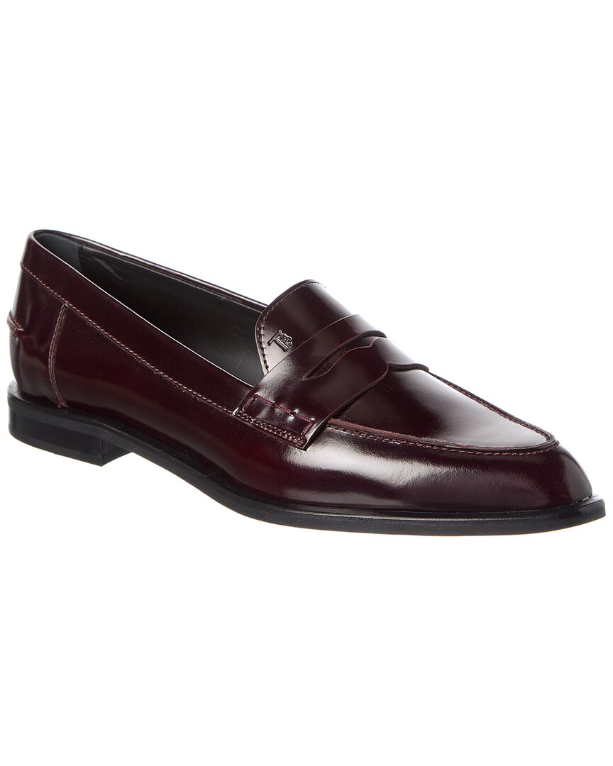 Tod's Leather Loafer In Brown