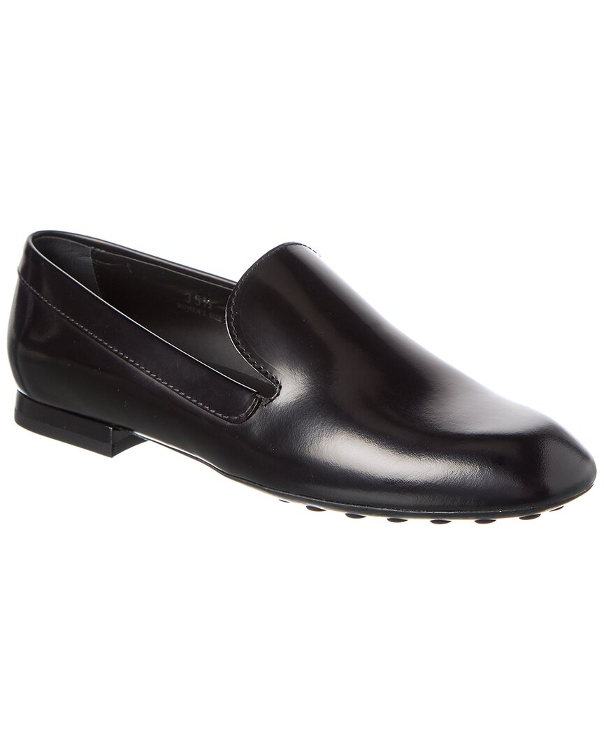 Tod's Leather Loafer In Black
