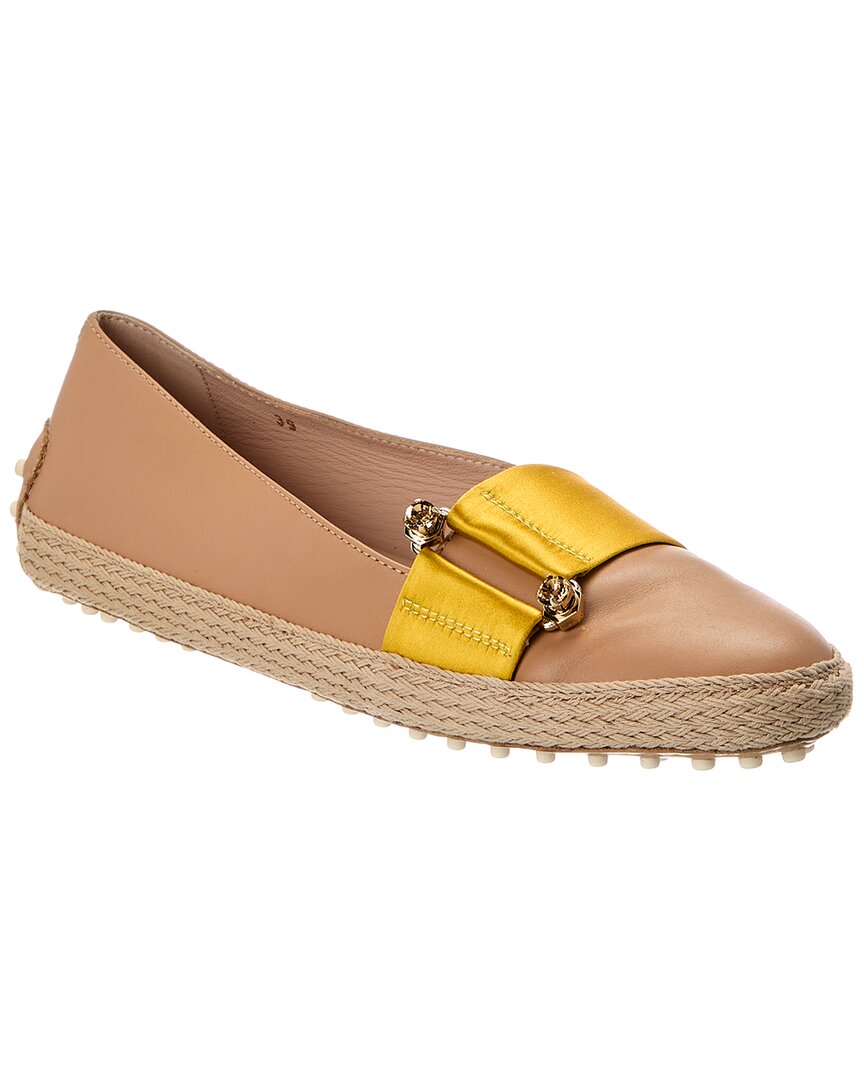 Tod's Leather Loafer In Brown