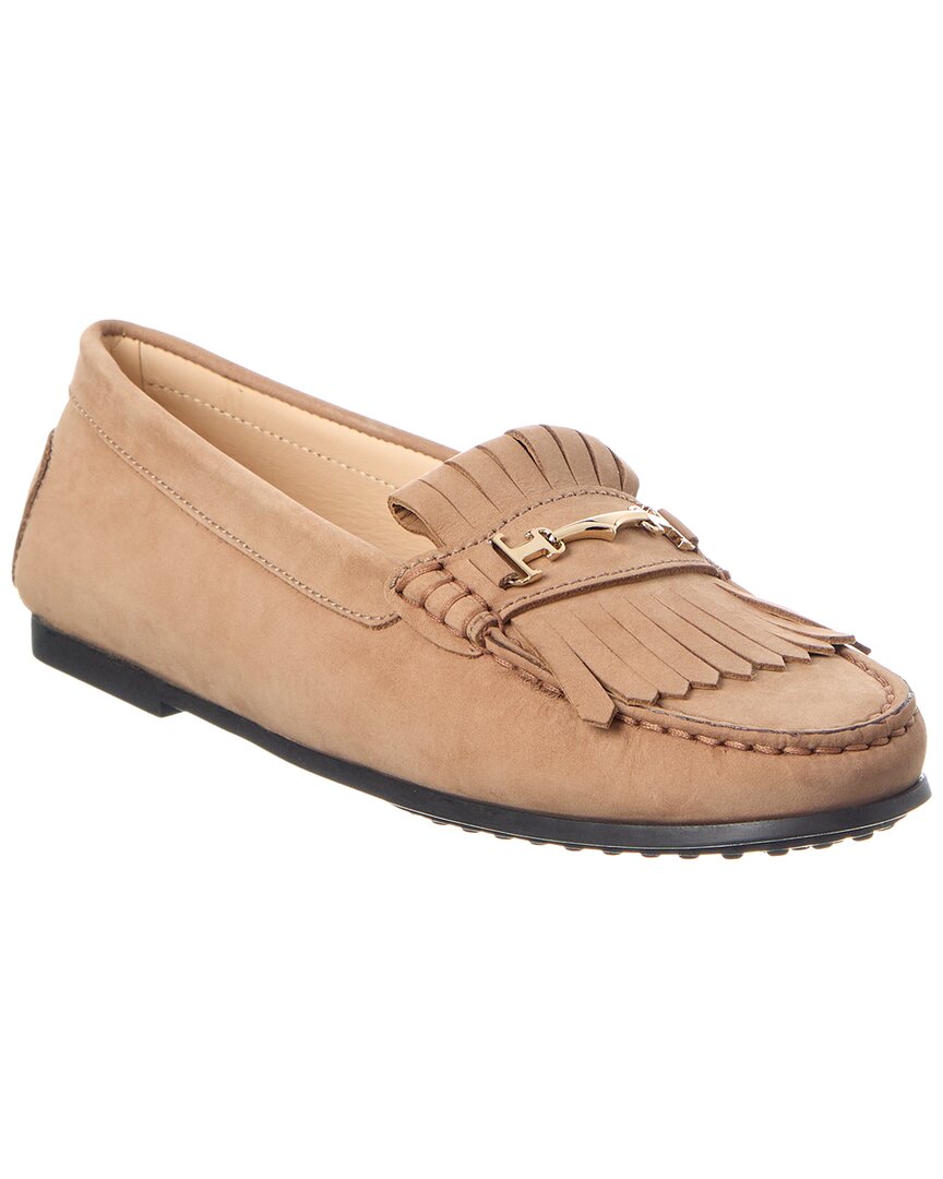Tod's Suede Loafer In Brown