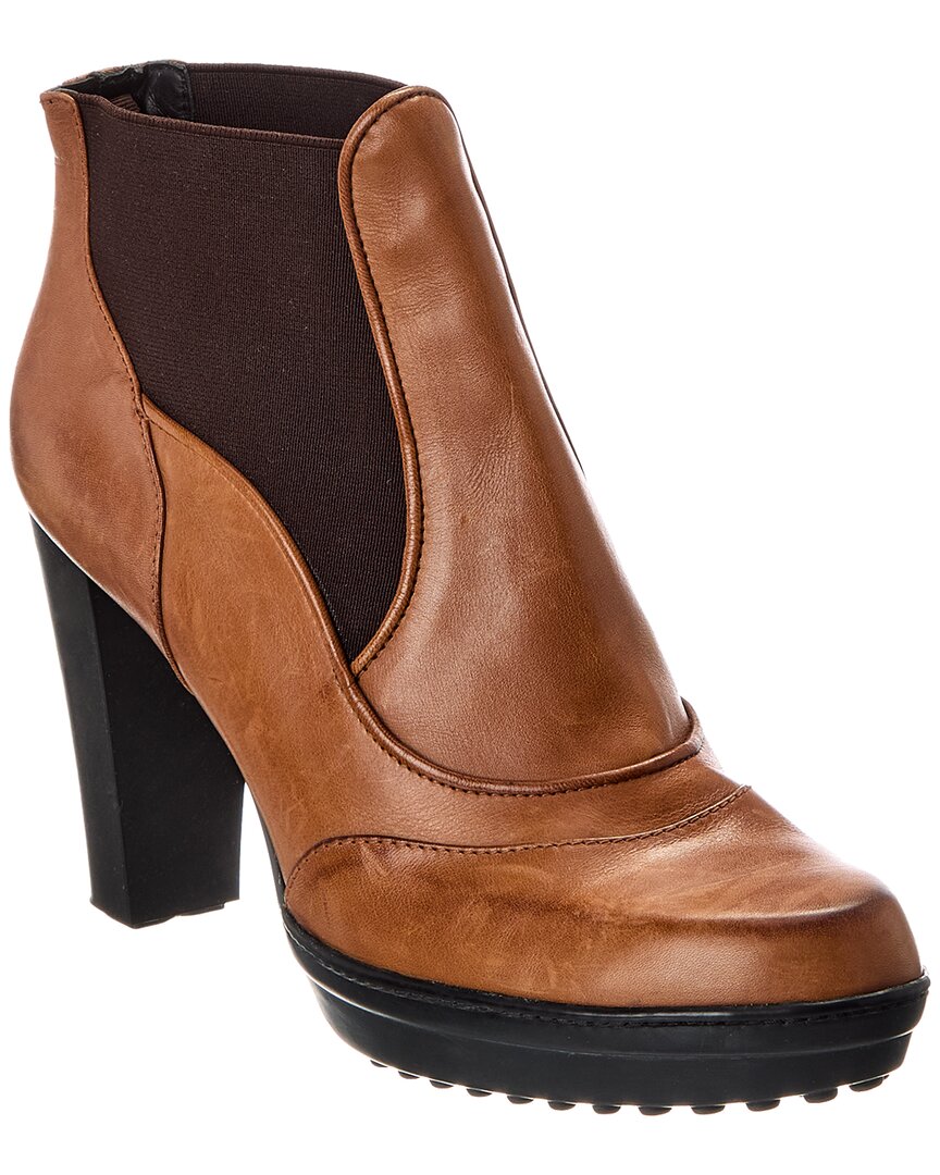 Tod's Leather Boot In Brown