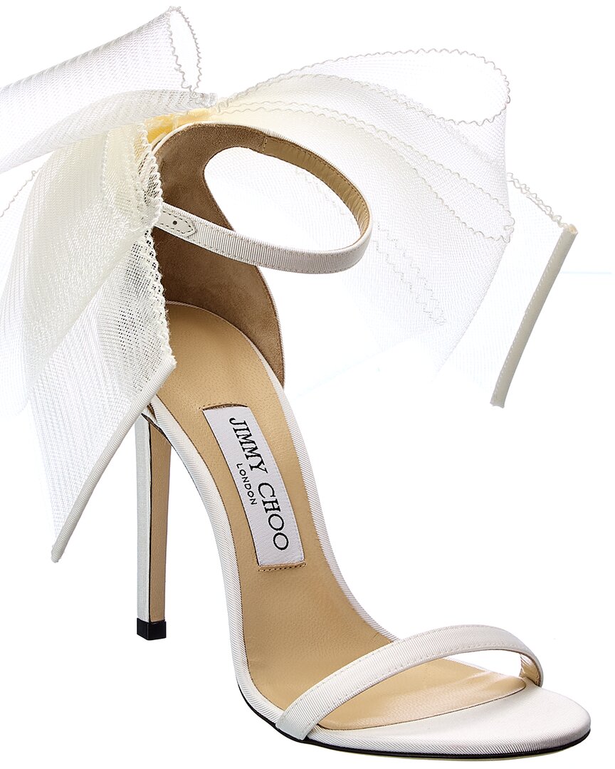 Jimmy Choo Aveline 100 Ankle In White