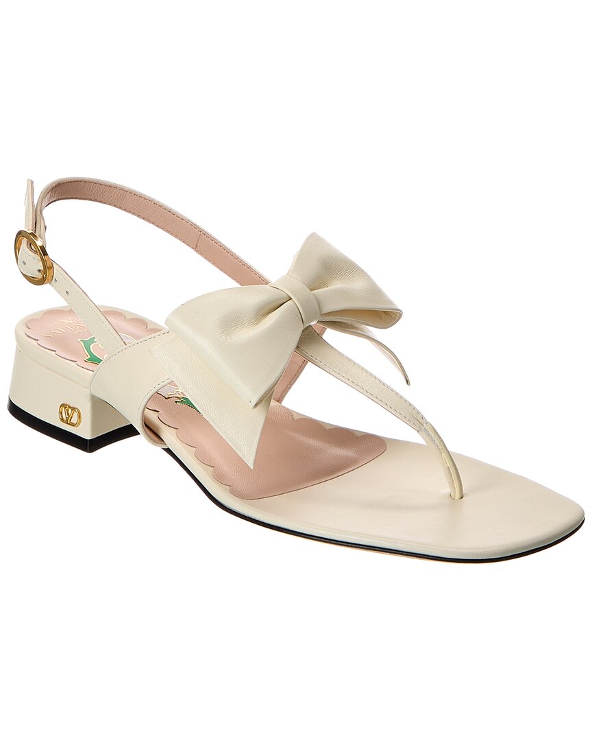 Valentino Bow 25 Leather Sandal