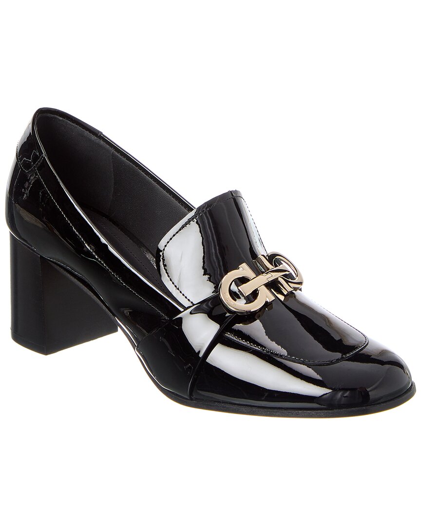 Ferragamo Gancini Patent Pump In Black