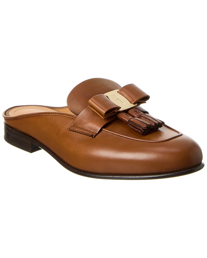 Ferragamo Onofria Leather Loafer In Brown