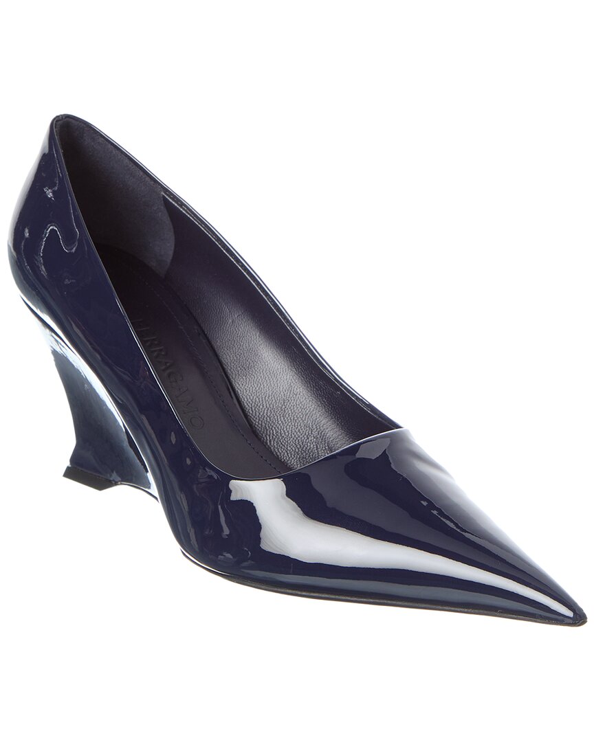 Ferragamo Salvatore  Viola Patent Pump In Blue