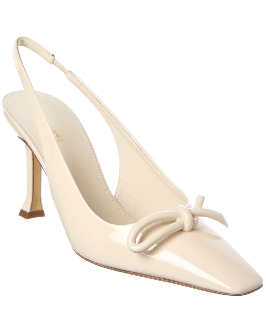 Ferragamo Salvatore  Leather Pump In Neutral