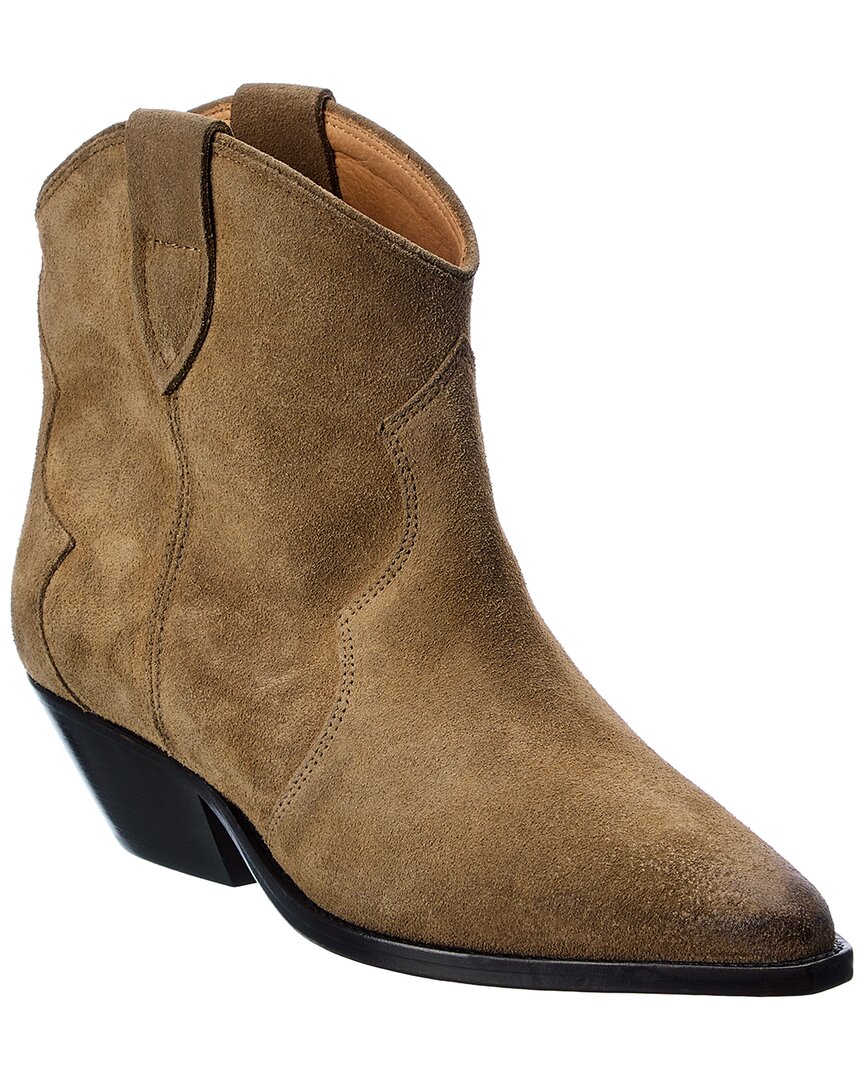 Isabel Marant Dewina Suede Bootie In Brown