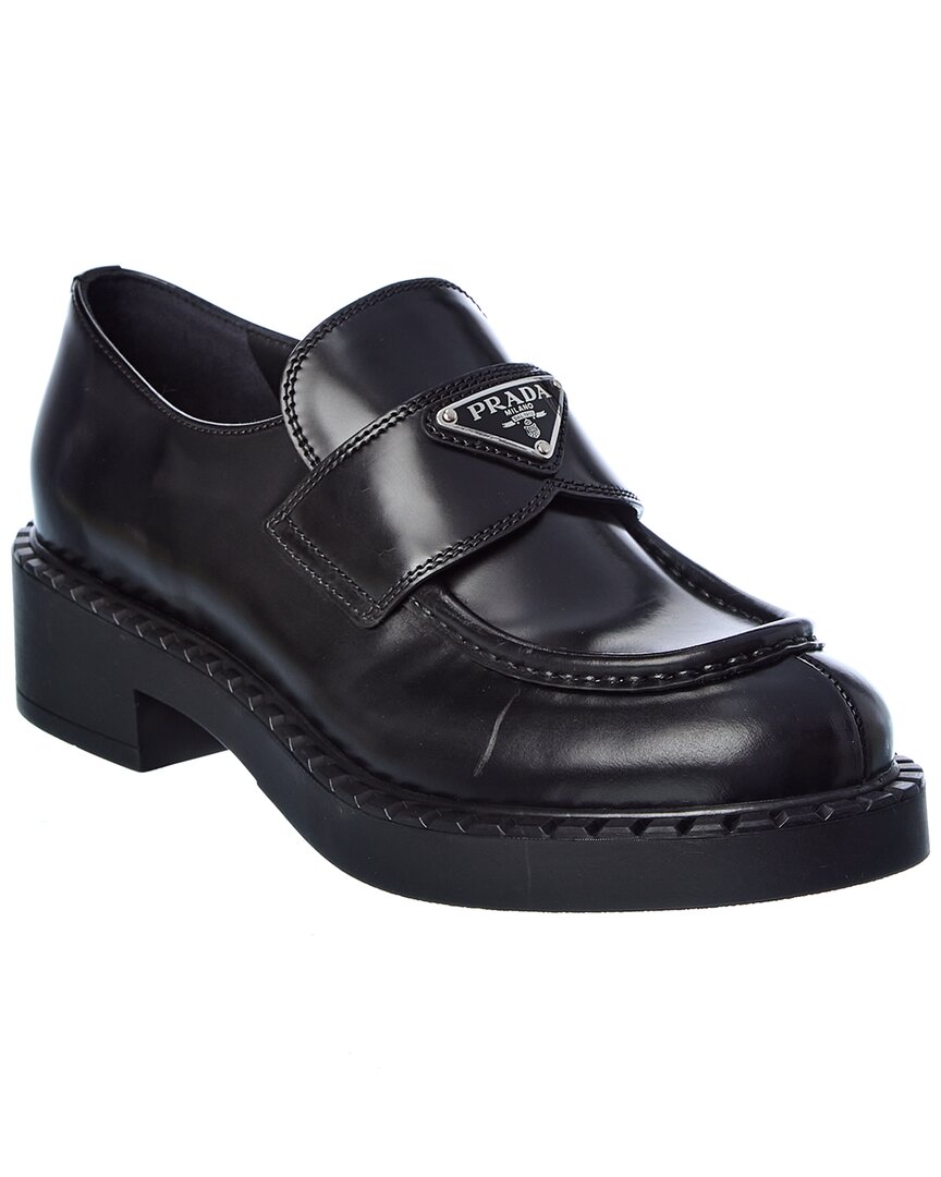 Prada Monolith Loafers In Black