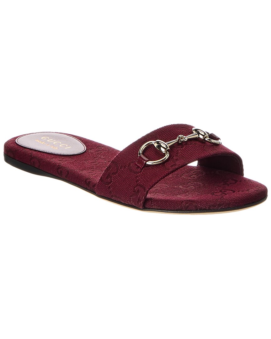 Gucci Women Siaga Ciabattina Tutta Gg Sandalo In Red