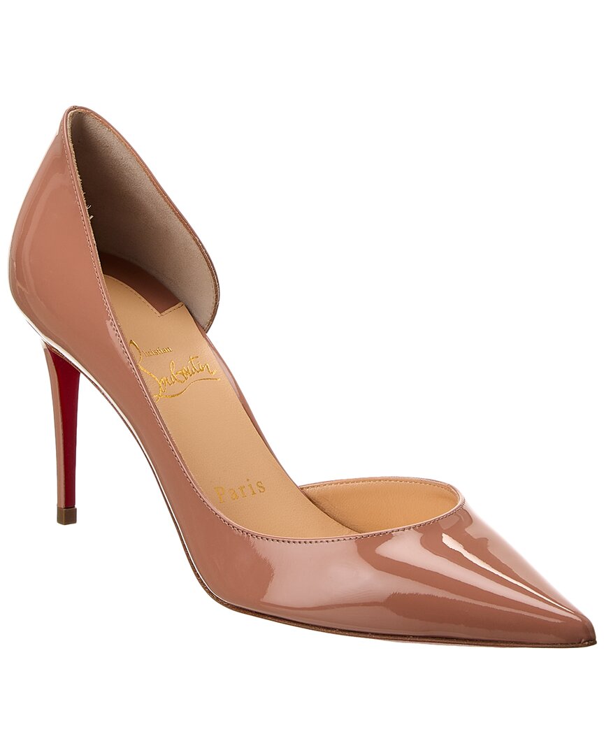 Christian Louboutin Iriza 85 Patent Pump In Brown