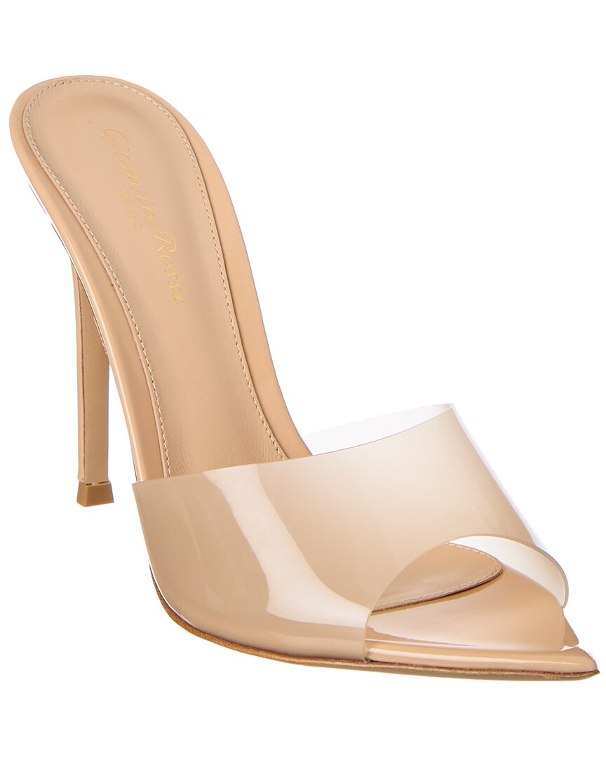 Gianvito Rossi Elle 85mm Transparent-strap Sandals In Brown
