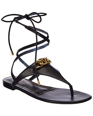 Valentino VLogo Chain Leather Sandal