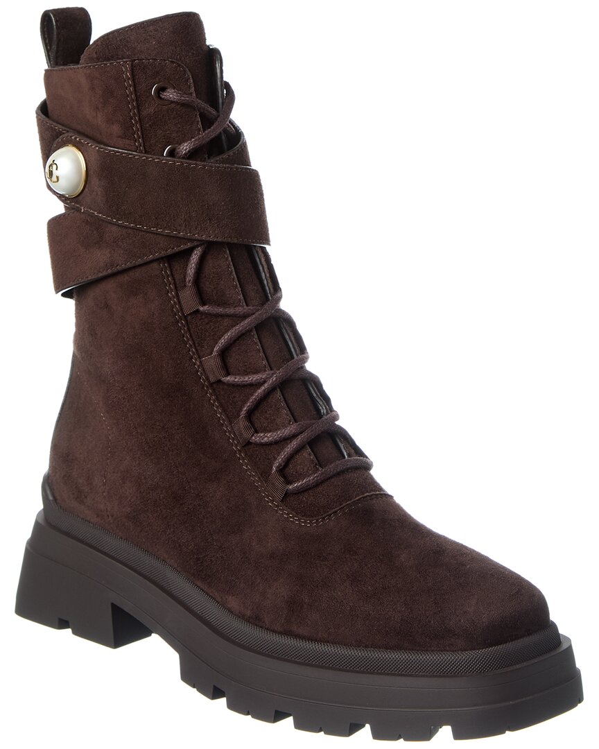Jimmy Choo Noemi 45 Suede Bootie In Brown