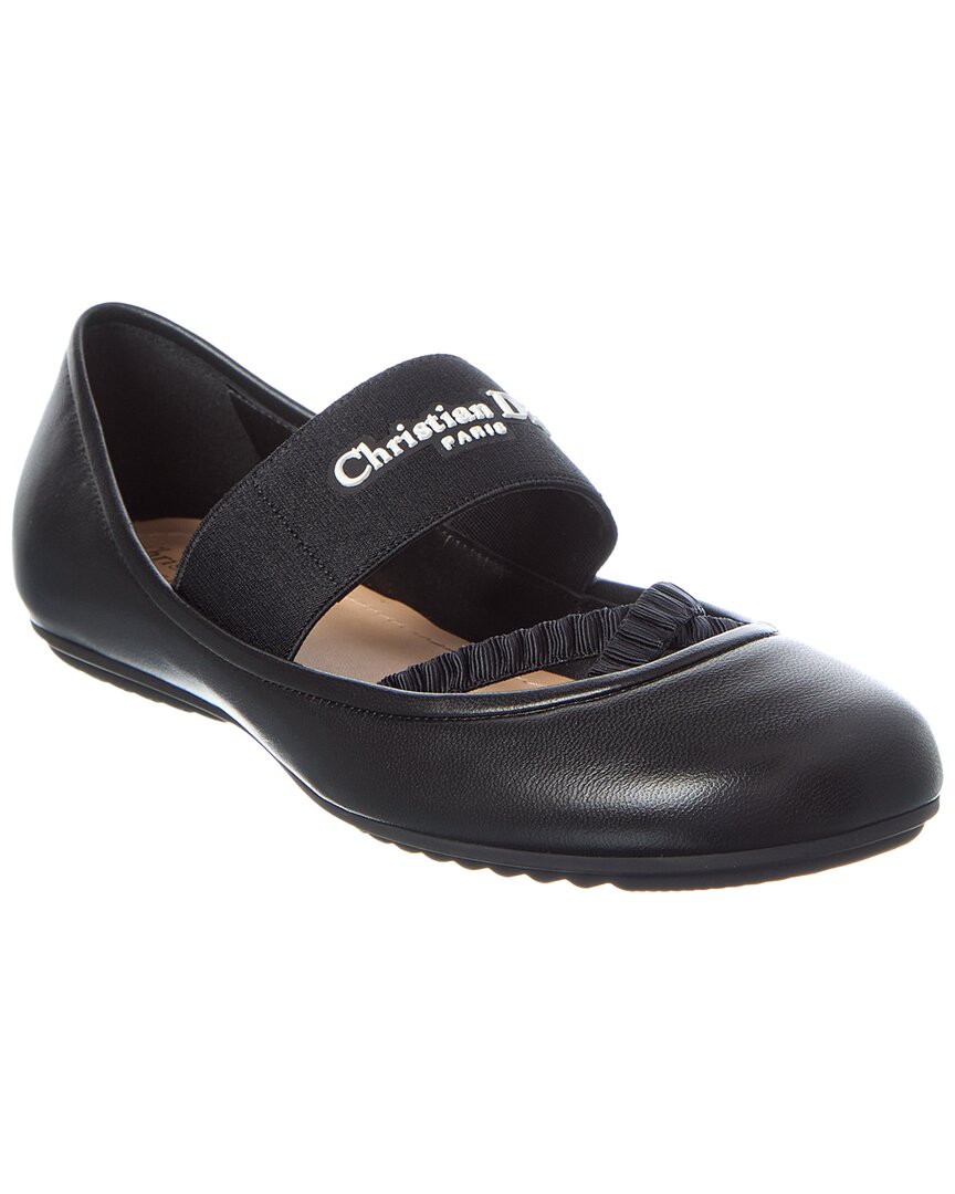 Dior Shade Leather Flat In Black