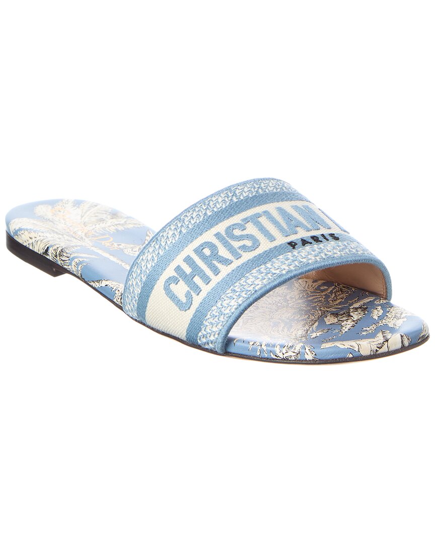 Dior Dway Canvas Slide In Blue