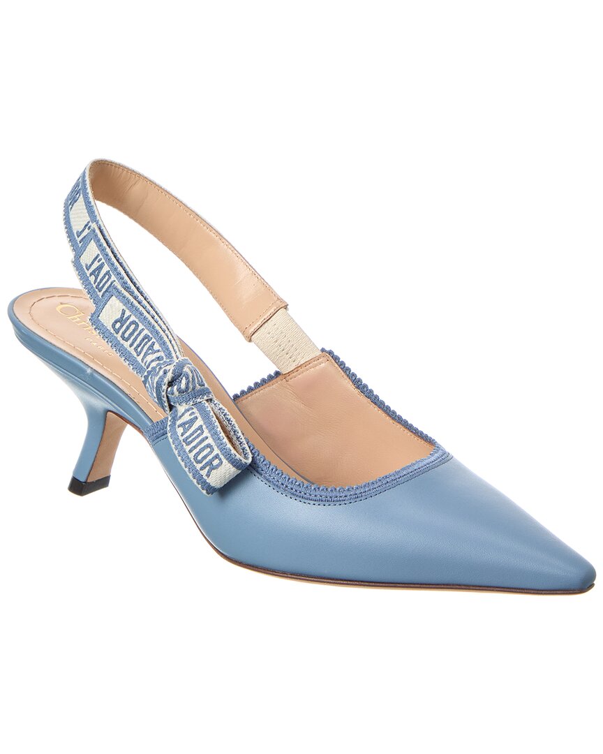 Dior J'a Leather Slingback Pump In Blue
