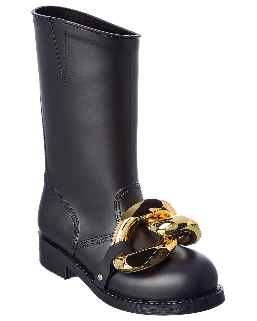 Jw Anderson Chain Rubber Boot In Black