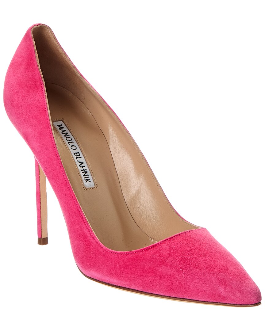 Manolo Blahnik Bb 105 Suede Pump In Pink