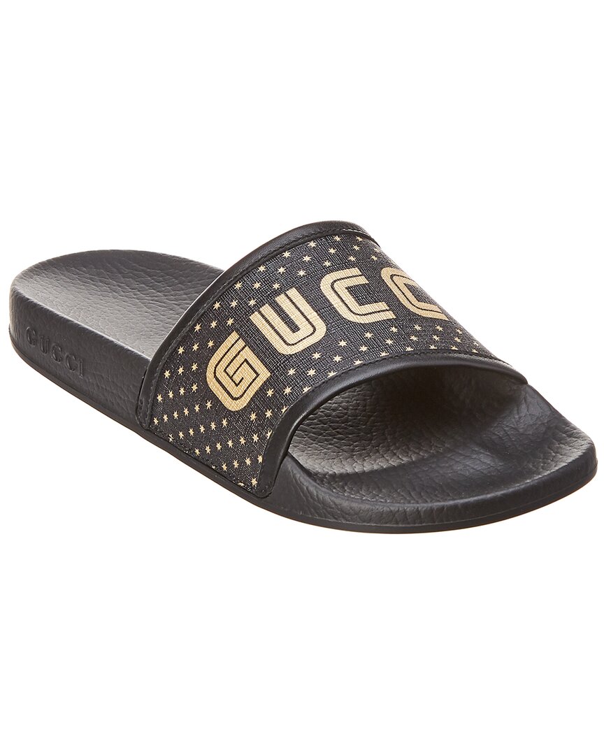 Gucci Guccy Slide Sandal In Black