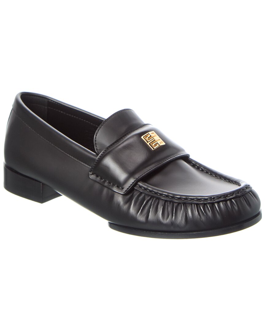 Givenchy 4g Logo Leather Loafer In Black