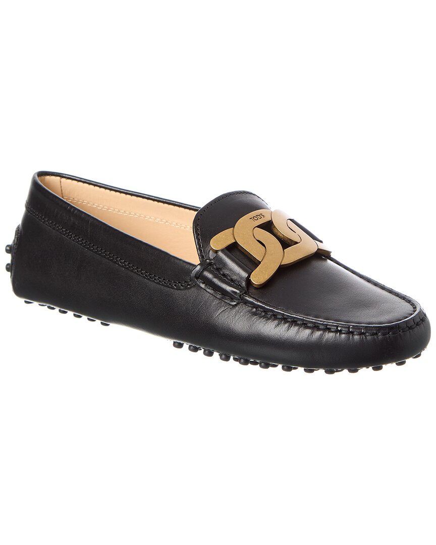 Tod's Kate Gommino Leather Loafer In Black