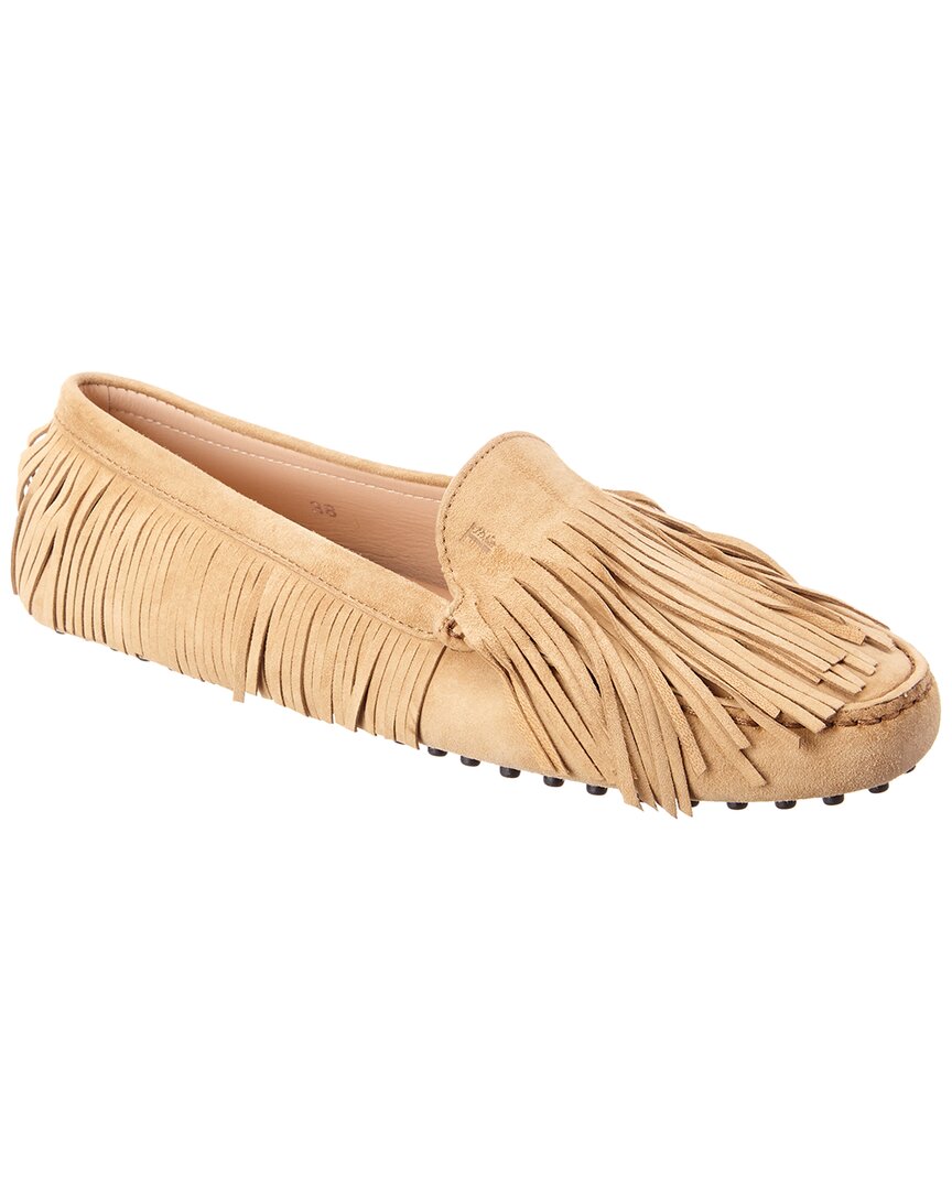 Tod's Tassel Fringe Suede Loafer