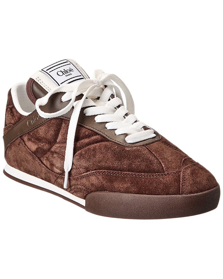 Chloé Chloe Kick Suede & Leather Sneaker In Brown