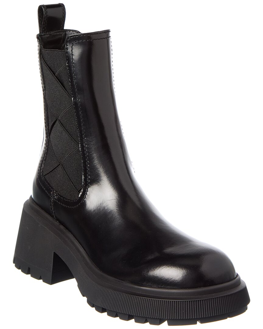 Jimmy Choo Louri Leather Combat Boot In Black
