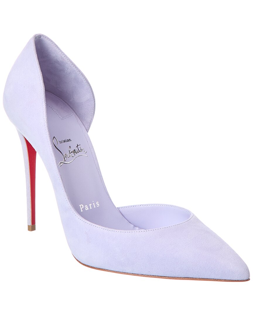 Christian Louboutin Iriza 100 Suede Pump In Blue