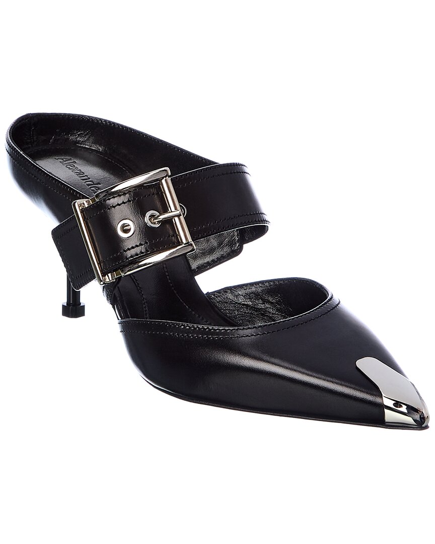 Alexander Mcqueen Punk Sandals With Buckle In Black