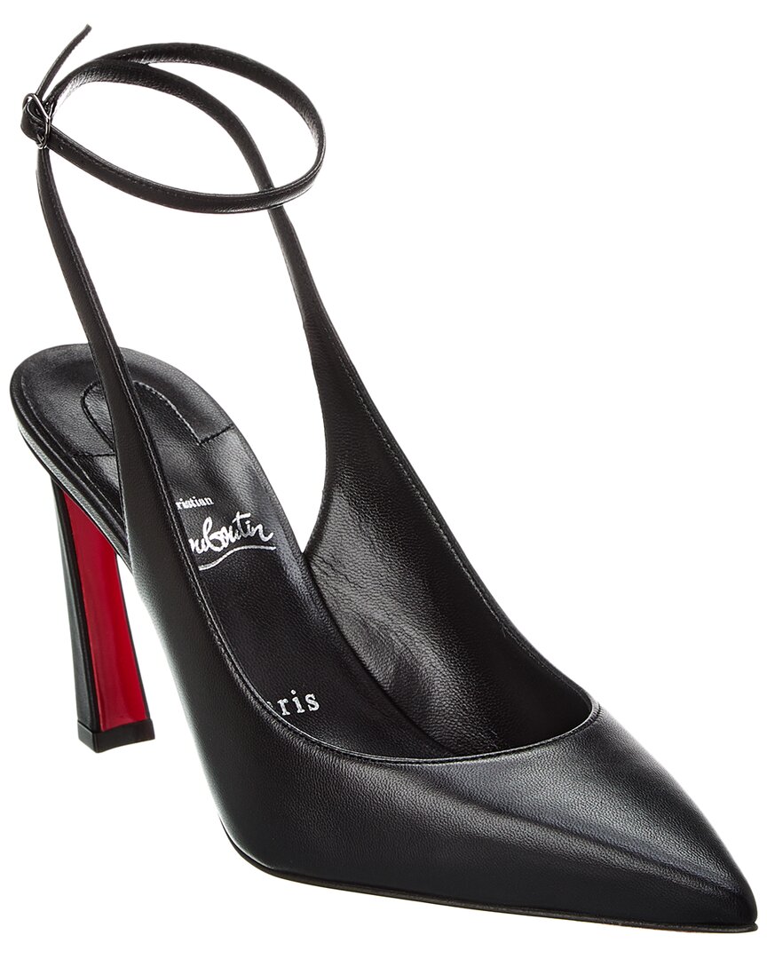 Christian Louboutin Condora Strap 85 Leather Pump In Black