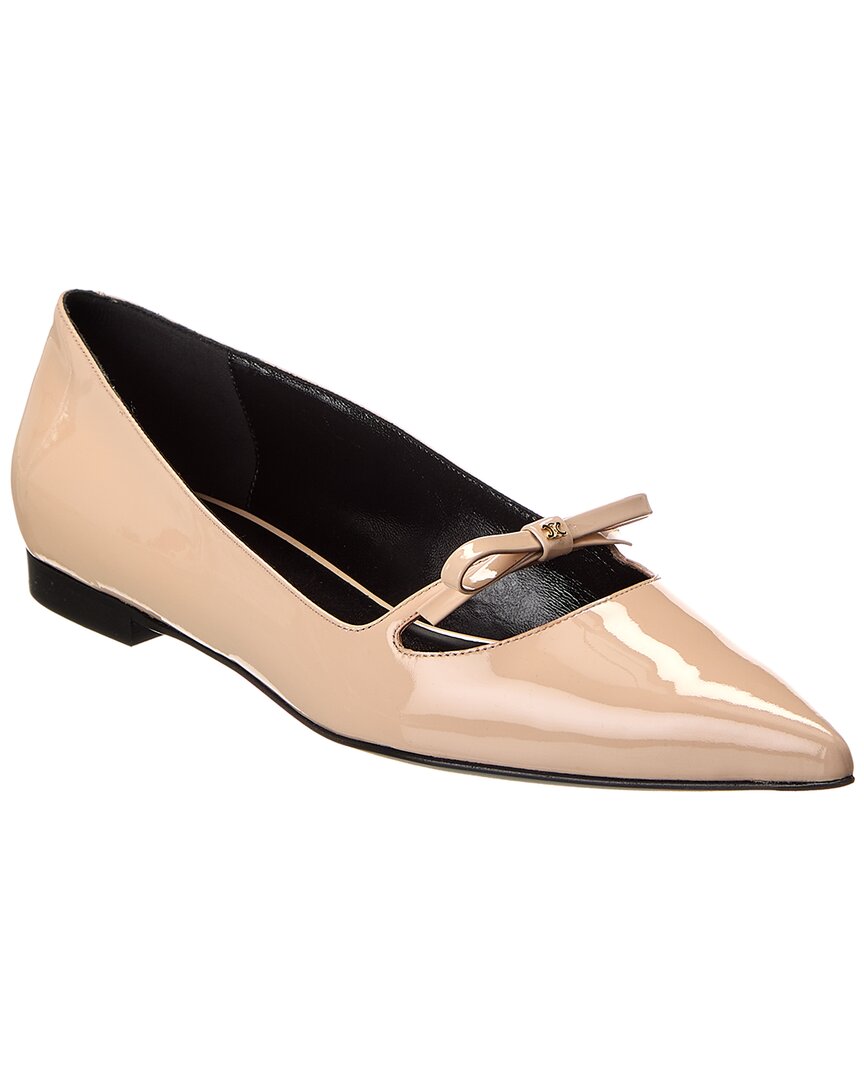 Celine Suzy Patent Ballerina Flat In Neutral