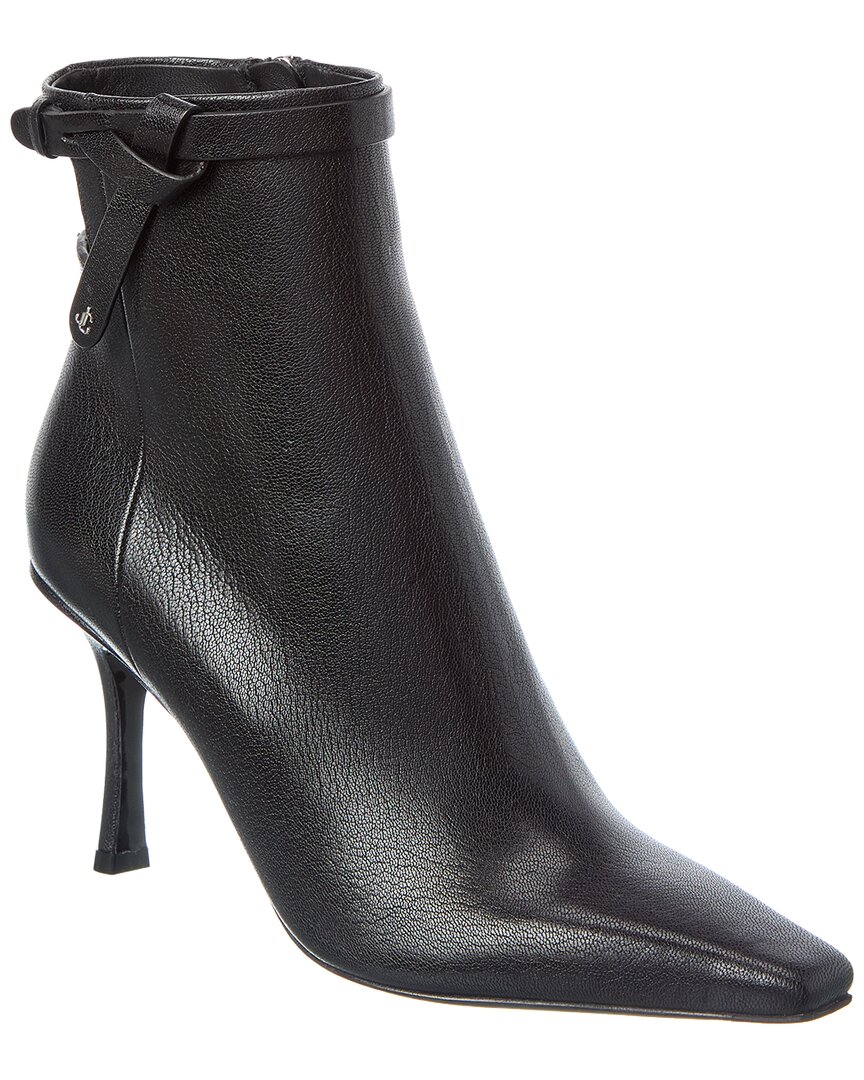 Jimmy Choo Camie Ab 85 Leather Bootie In Black