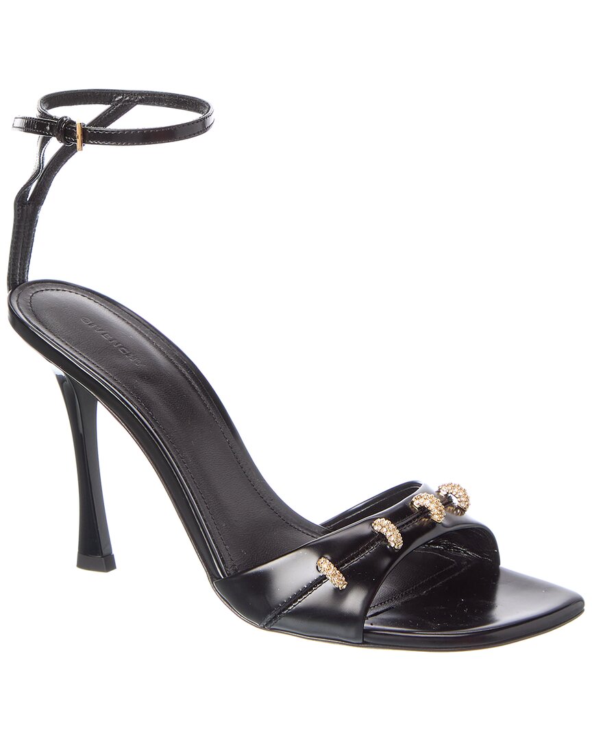 Givenchy Stitch Leather Sandal In Black