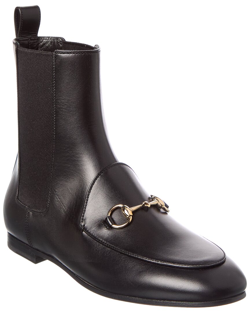 Gucci Jordaan Leather Boot In Black