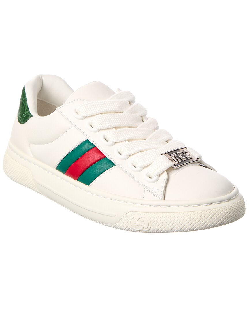 Gucci Women Ace Leather Sneakers In Multi