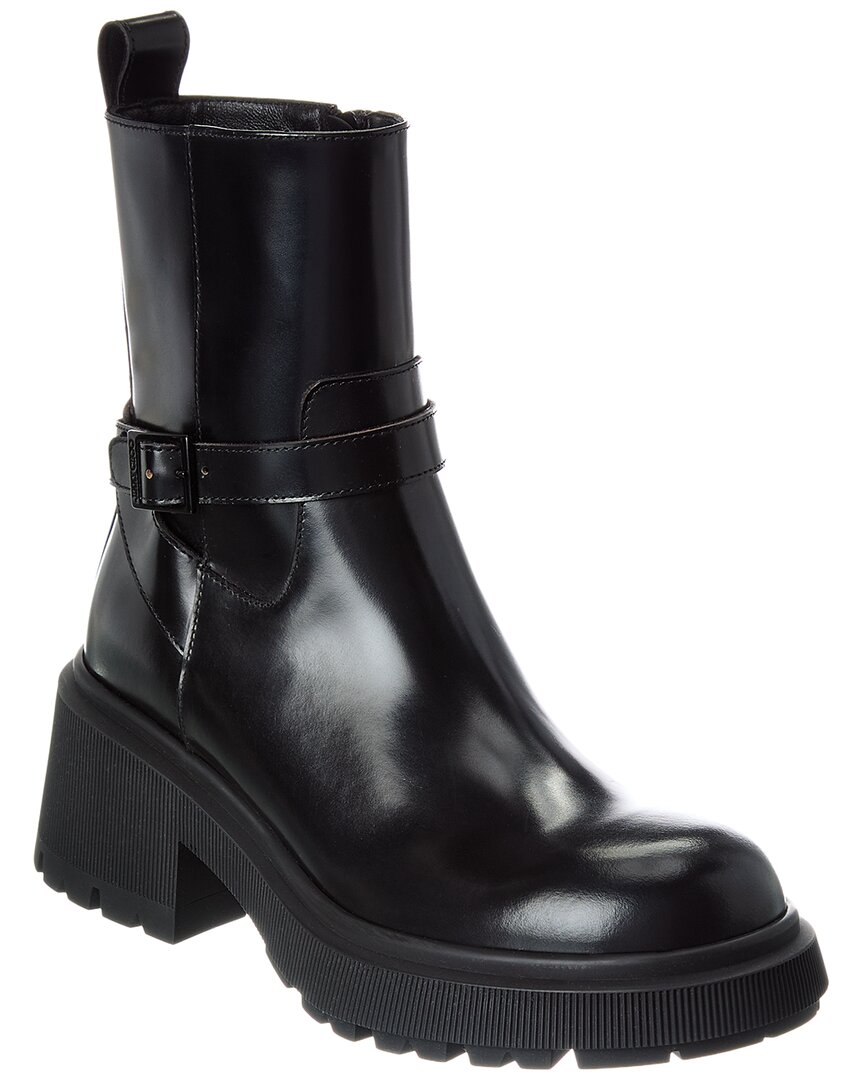 Jimmy Choo Soft Box Calf Conny Flat Boots In Black
