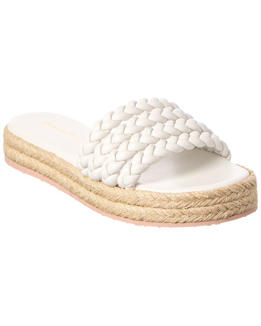Gianvito Rossi Marbella Leather Platform Sandal In White