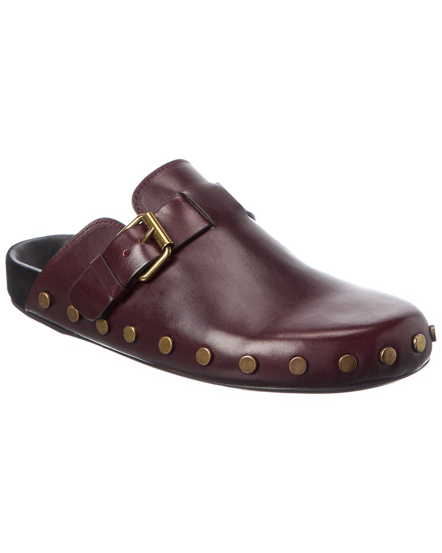 Isabel Marant Mirvin Leather Clog In Brown