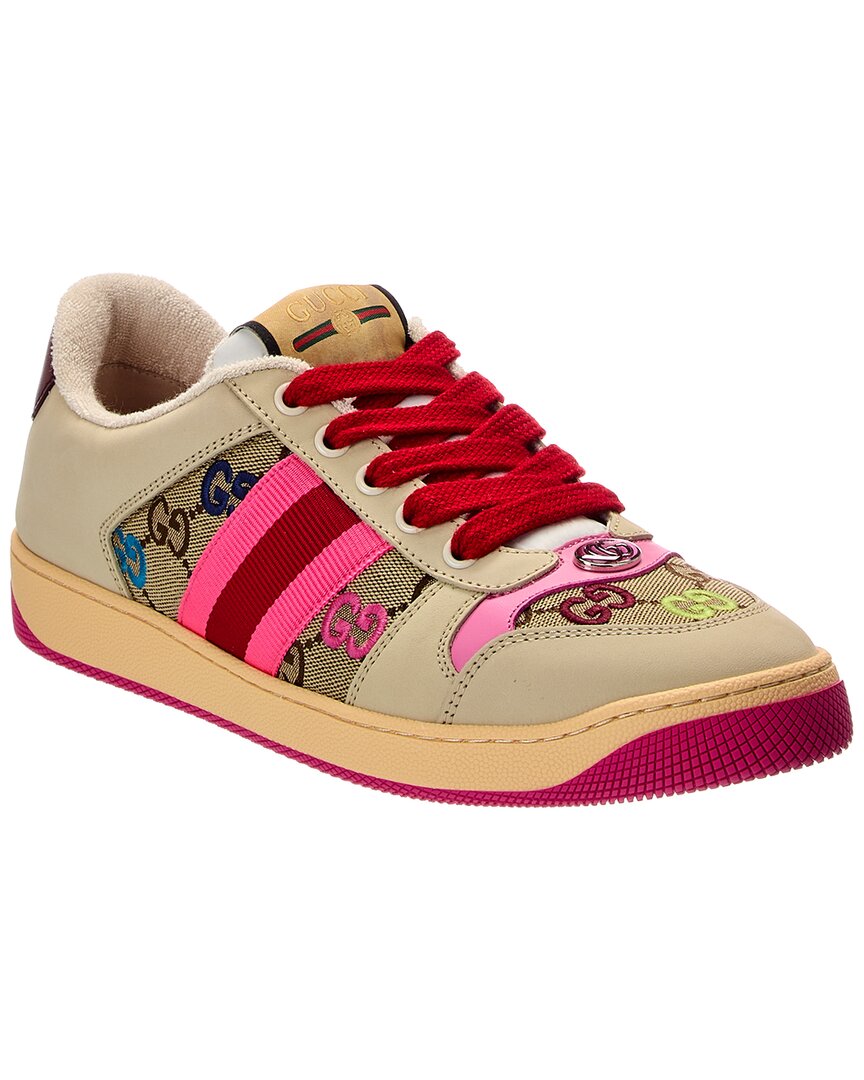 Gucci Screener Gg Canvas & Leather Sneaker In Multi